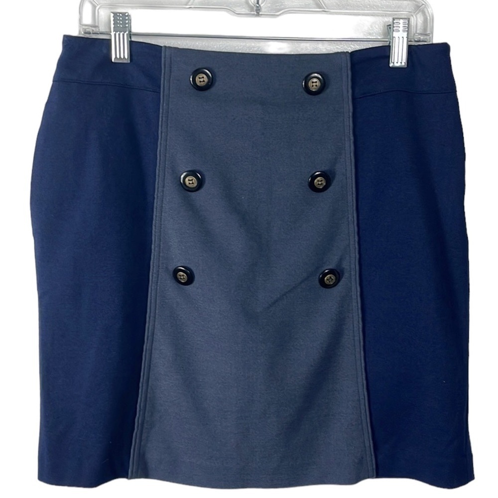 Lizzie Driver Skort  Women's 4 Blue & Gray Colorblock Stretch‎ Side Zip
